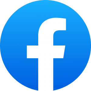 The Facebook logo. A blue circle with a white lowercase letter "f" in the middle.