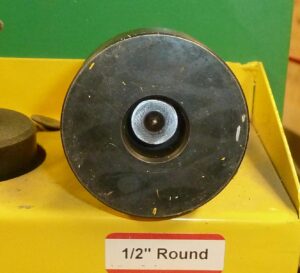 half-inch round die